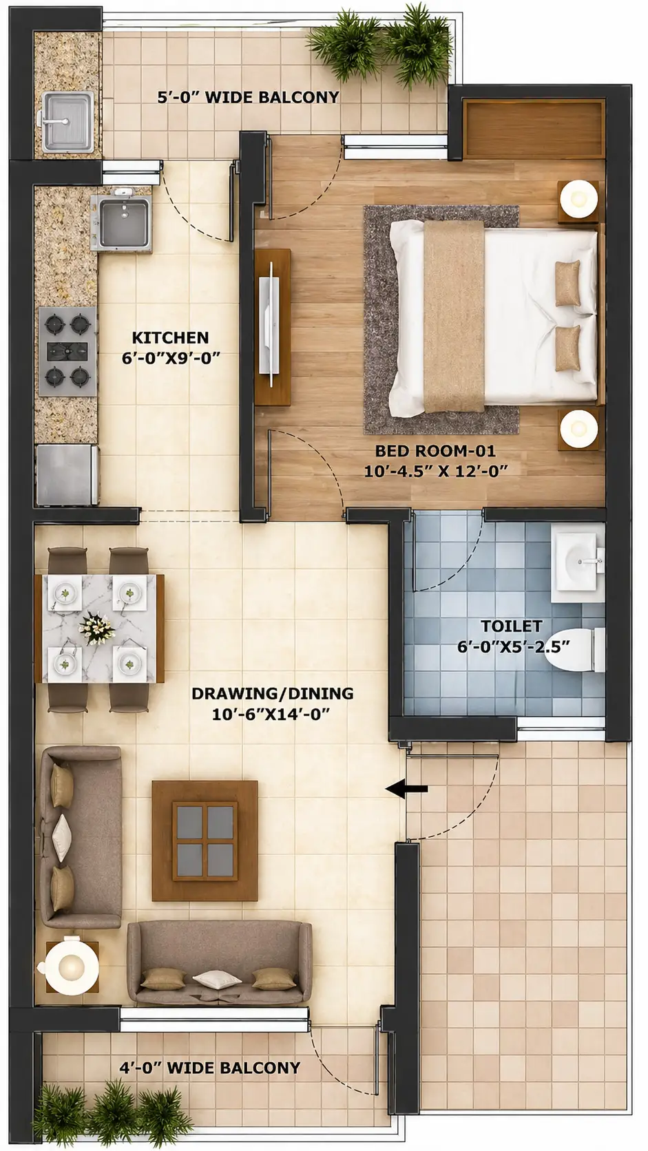 1 BHK Flat
